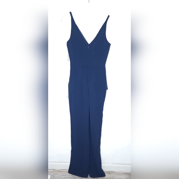 NWT Dress The Population Navy Blue Sam Ruched V Neck Jumpsuit Size XS - Picture 11 of 11